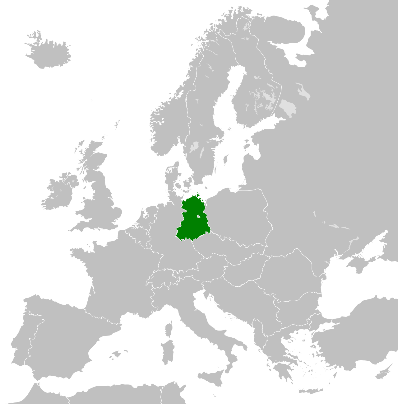 Territorial map: The German Democratic Republic, 1956 – 1990